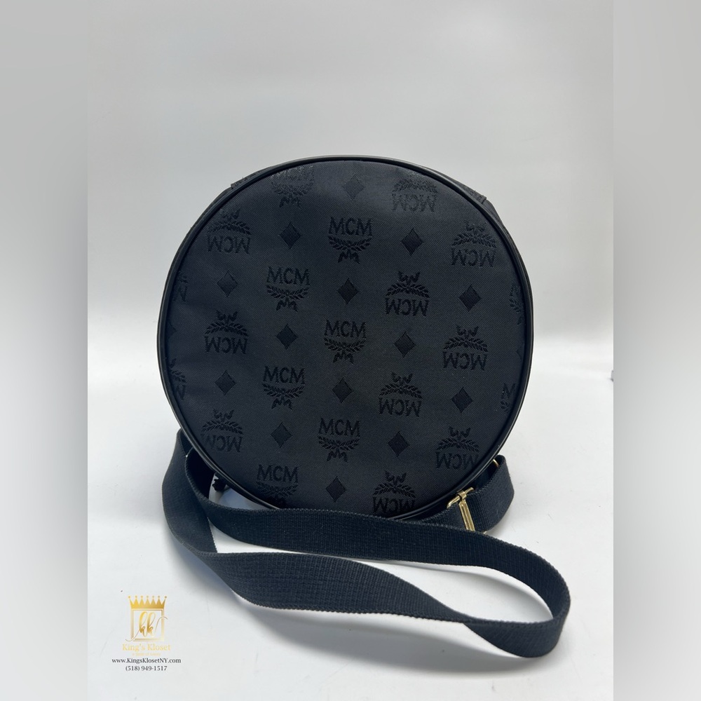 Black Mcm Monogram Drawstring Pouch Shoulder Bag - image 8